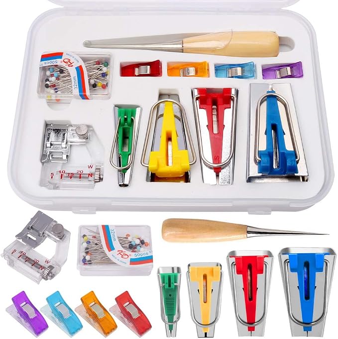 nuoshen Bias Binding Maker Set, Fabric Bias Tape Makers