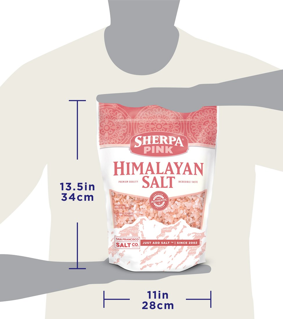 Sherpa Pink Himalayan Salt - 10 lbs. Coarse Bulk Bag - For Grinders and Salt Mills : Grocery & Gourmet Food