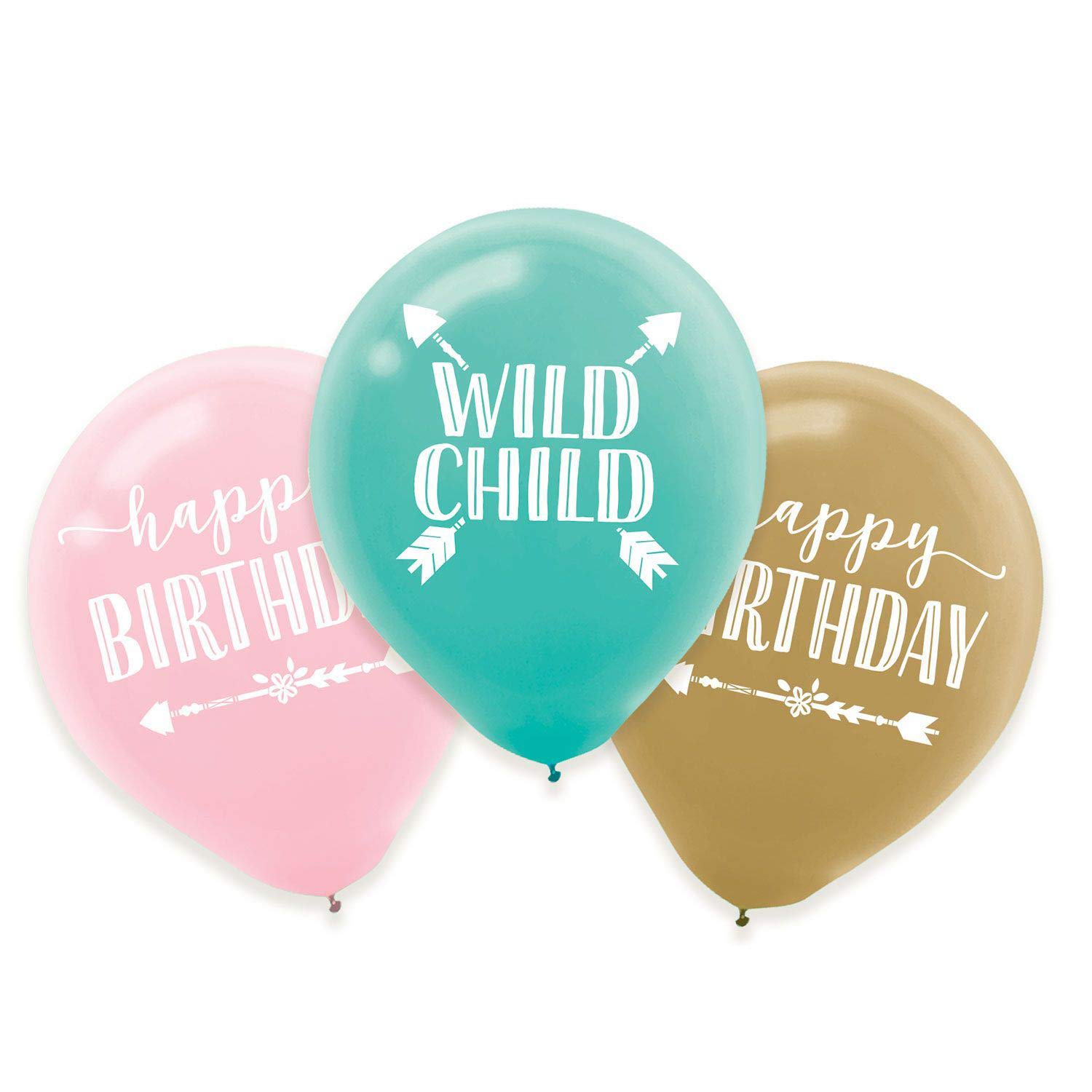 Amscan 9904574 Balloon 6Pk 11' Boho Birthday Girl