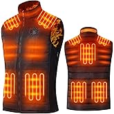 Srivb Heated Vest, Lightweight Heated Jacket 8 Heating Zones with Battery Warming Clothes Heating Vest for Men Women