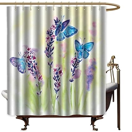 Amazon Com Lewiscoleridge Shower Curtain Liner Lavender Summer