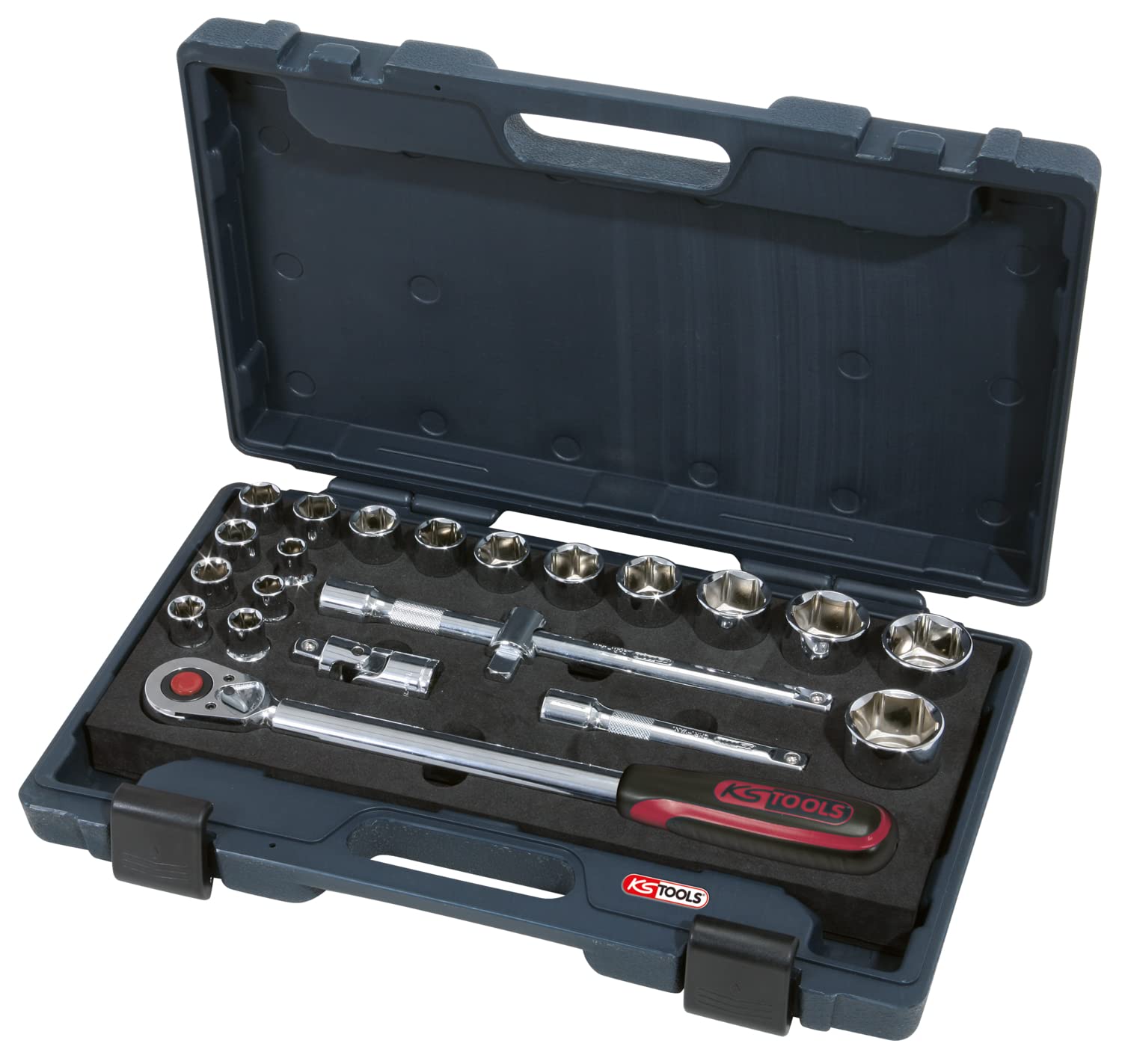 KS Tools 918.0625 1/2-inch Chrome+ Socket Set (22 Pieces)