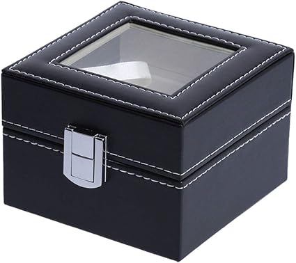wall-8-CC Caja de Reloj de Piel sintética con 2 Posiciones ...