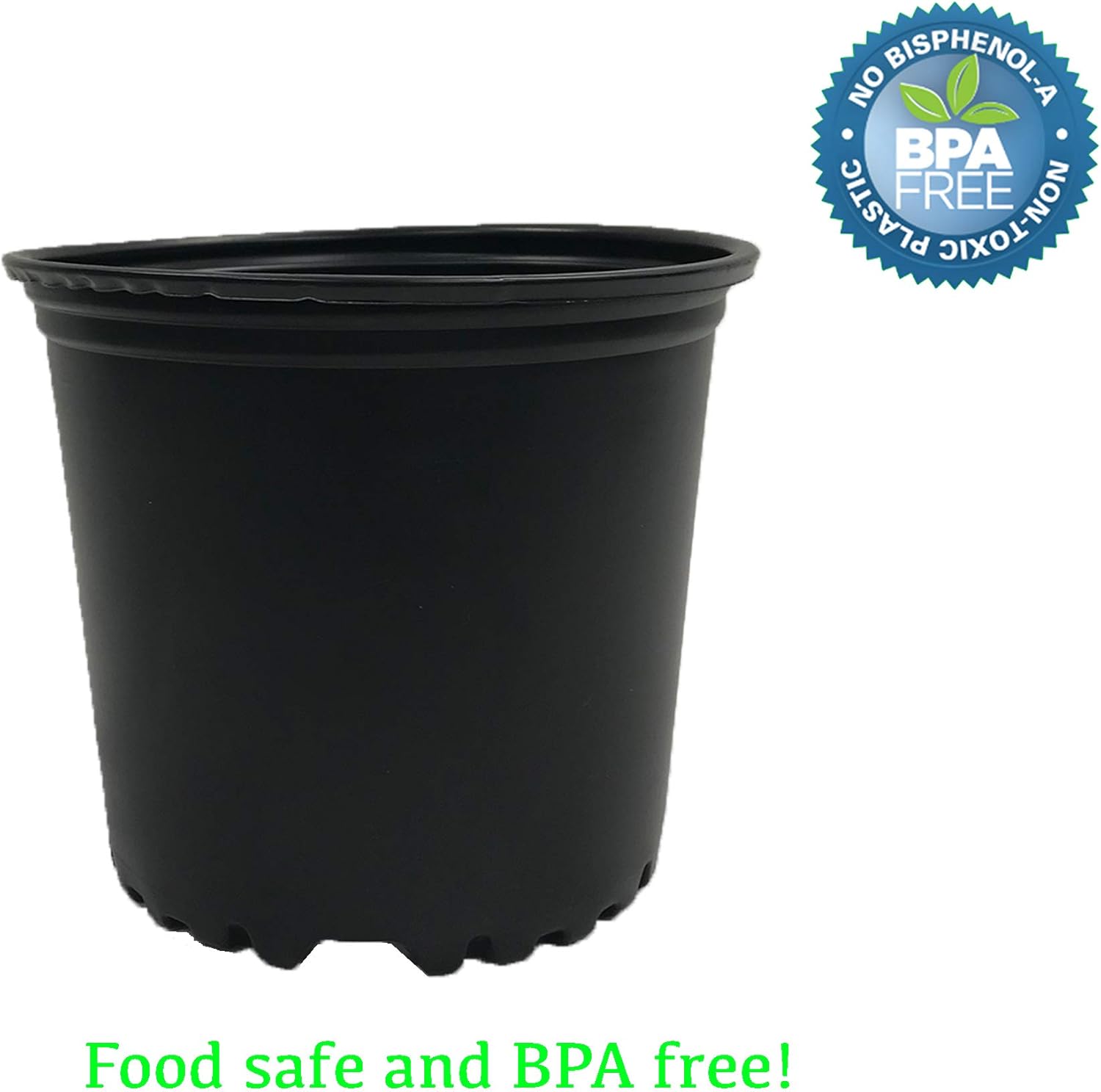 Viagrow 1 Gal. Plastic Nursery Pots (3.78 Liters) 10-Pack: Garden & Outdoor