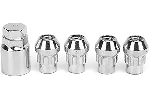 Aramox 4Pcs Universal Car Wheel Nut Locks,M12x1.5MM 32MM Height Steel Wheel Nut Locks Set with Special Key