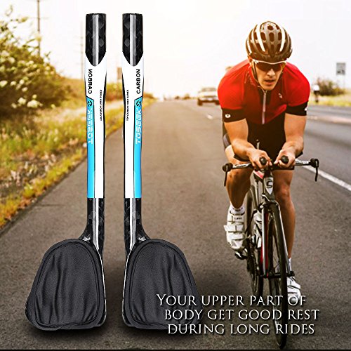 OGORI Bicycle TT Handlebar High Carbon 3K Aero Bars Tri Bars Cycling Rest Handlebar for Mountain Bike or Road Bike 31.8mm