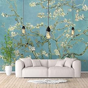 Wall Murals for Bedroom Starry Night by Van Gogh Famous Paintings Large Removable Wallpaper Peel and Stick Wall Stickers - 66x96 inches