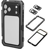 SMALLRIG Mobile Video Cage for iPhone 17 Pro, Case with T-Mount Lens Backplate and 17mm Threaded Lens Backplate, TPU Soft Frame, Aluminium Phone Rig for Videography Recording Vlog, Basic Edition-5545