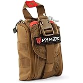 MY MEDIC TFAK Trauma First Aid Kit - Emergency Medical Rescue Gear Bag & Tactical Survival Supplies for Hunting, Hiking, Camping, The Gun Range or Car - Coyote