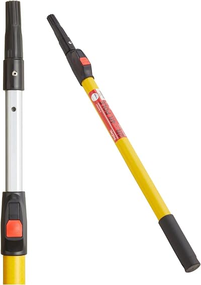 ProDec 2-4ft Fibreglass Aluminium Extension Pole for Paint Rollers Screw Push