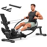 Merach RS3 Scull Rowing Machine for Simulate Real Row, Multiple Rower Modes | 16 Levels Quiet Magnetic with Max Resistance 88 lbs, Replace Handle to 30+ Exercises, Multi-App Support, Ideal for Home Use