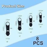 iwiio Zipper Pull Replacement Kit - 8Pcs Metal Zip Pullers for Repair view 2