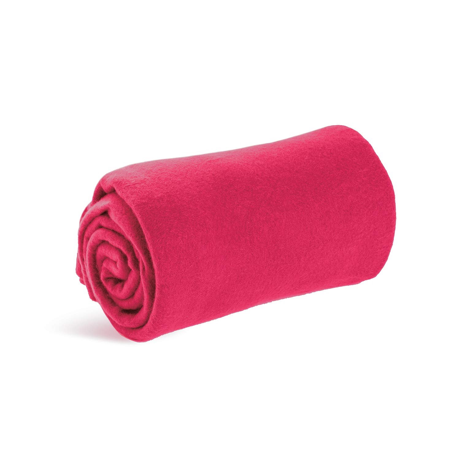 Wolf Essentials Cozy-Soft Microfleece Travel Blanket, 50x60 Inch, Lightweight, Compact, Perfect for Airplane and Car, Pink