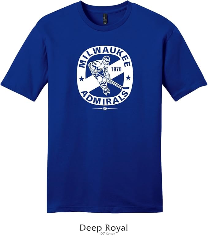 Throwbackmax 1970 Milwaukee Admirals Hockey Tee Shirt (XL