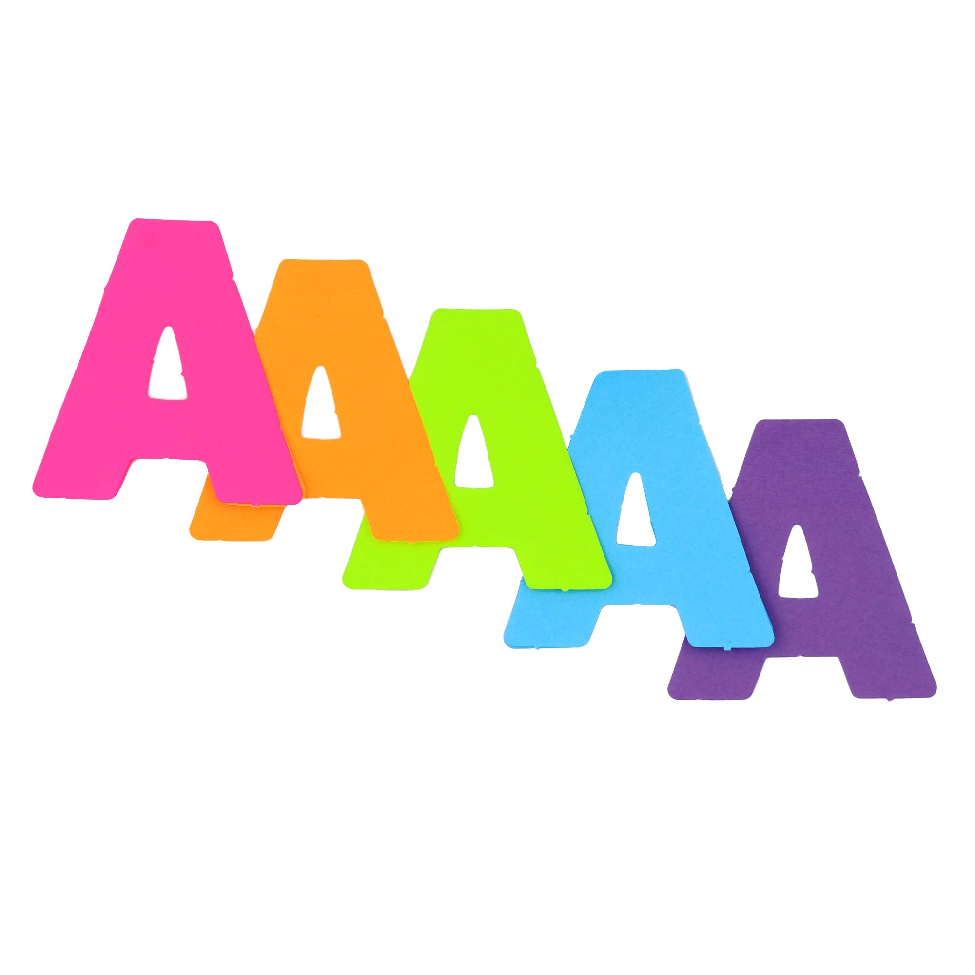 ArtSkills Poster Letters 2.5” Paper Letters for Poster Board Projects, Classroom Bulletin Boards, Sign Making Supplies, Neon, 335 Pieces