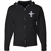 Lucky Ride Ford Hoodie Legend Lives Mustang Pony (Pocket) Full Zip Sweatshirt