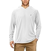 Roadbox UPF 50+ Fishing Shirts for Men, Long Sleeve UV Sun Protection Hoodie, Outdoor Hiking Running Swimming Rash Guard