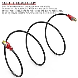 Boahcken Cat 8 ethernet Cable 10 ft,Heavy Duty High