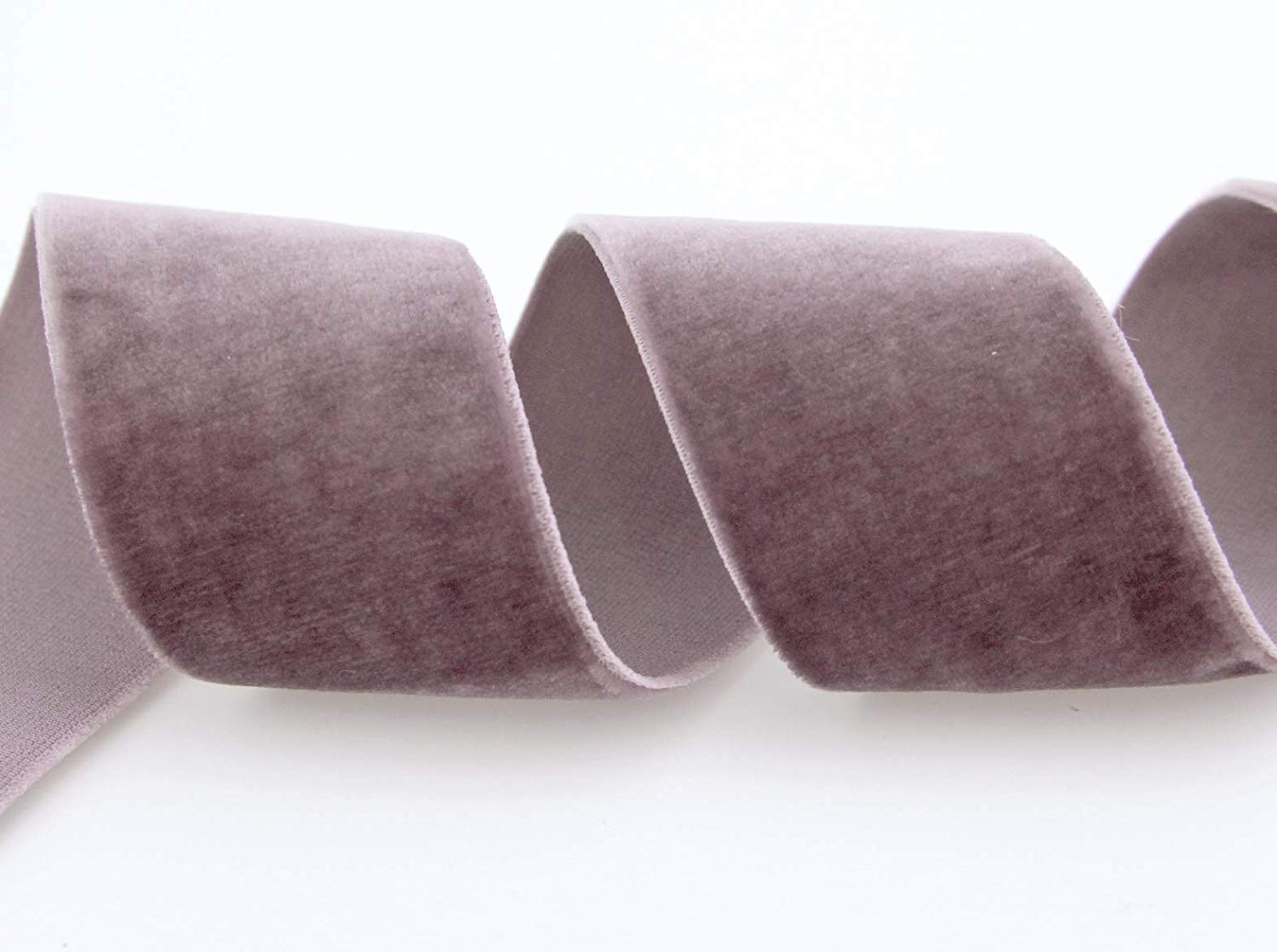 finemark 3 m x 36 mm Velvet Ribbon Pink Grey Dusky Pink Dark (263 Colonial Rose) Decorative Ribbon Velour One Sided Velvet Fixed Edge Velvet Ribbon for Sewing Decorating