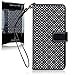 iPhone 8 Plus / iPhone 7 Plus Case - Terrapin iPhone 8 Plus Women's Case - Floral Etched Wallet Clutch - Card Slots - Money Pocket - ID Window - Wristlet - Magnetic Closure - Black