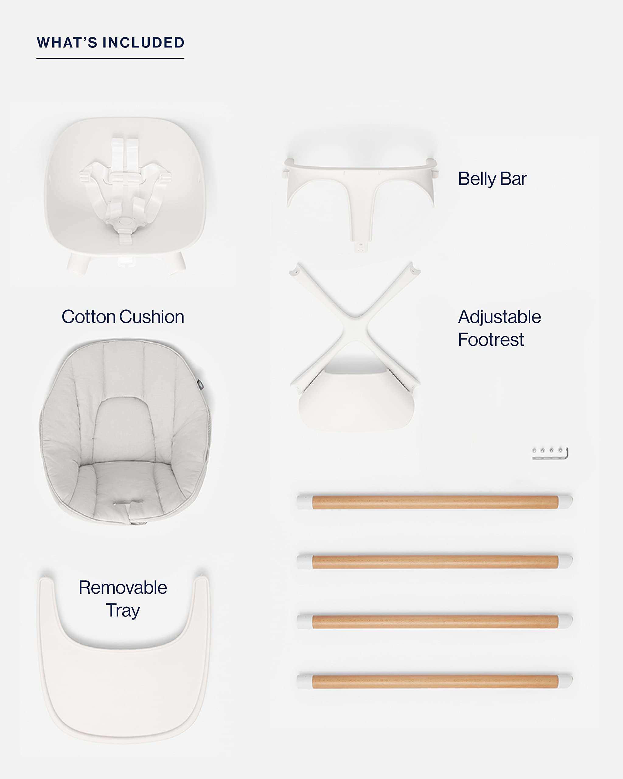 Lalo The Chair Convertible 3-in-1 High Chair for Babies & Toddlers, Dishwasher Safe Tray, Adjustable Footrest, Coconut