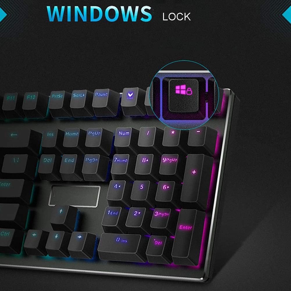 Gaming Keyboards For Xp Win7 8 10 Mac Fasdgdfgs Ergonomic Usb Wired Black Switch Gaming Mechanical Keyboard With Rgb Backlit Programmable Electronics