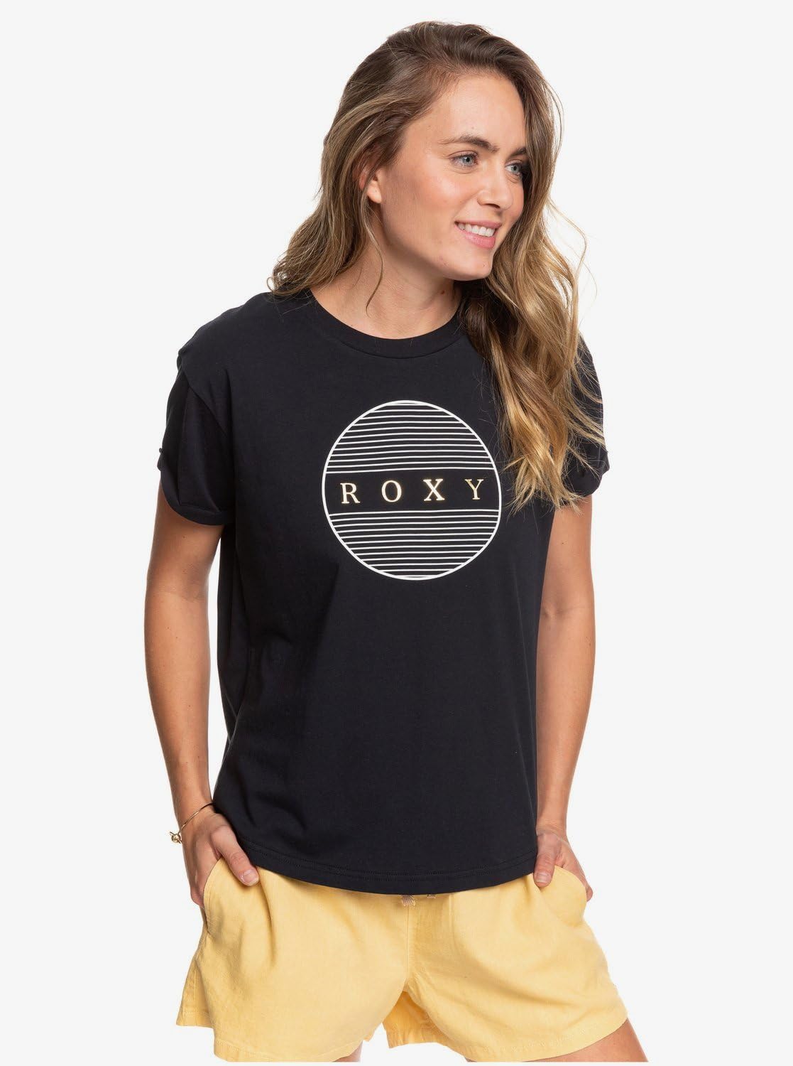 ROXY Young Womens Epic Afternoon Corpo T-shirt, Black, XL EU