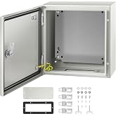 VEVOR NEMA Steel Enclosure, 12" x 12" x 6" NEMA 4X Steel Electrical Box,IP66 Waterproof &amp; Dustproof,Outdoor/Indoor Electrical Junction Box,with Mounting Plate