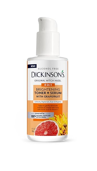 DICKINSON’S WITCH HAZEL BRIGHTENING TONER + SERUM WITH GRAPEFRUIT
