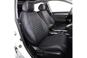 EKR Custom Fit CRV Seat Covers for Select Honda CRV 2012 2013 2014 -Full Set, Leather (Black)