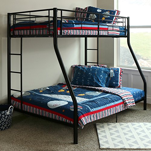 Sturdy Metal TwinoverDouble Bunk Bed in Black Finish Buy Online in