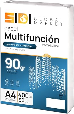 A4-Papier, 90 g, Druckerpapier, Packung für Schule, Arbeit oder Privatgebrauch, A4-Blätter für Kopierer und Mehrzweck, extra weiß – SIDI (400 h, 90 g)