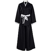 KoleGoe Womens Japanese Anime Traditional Kimono Cosplay Haori Hakama Set Edo Period Samurai Costume