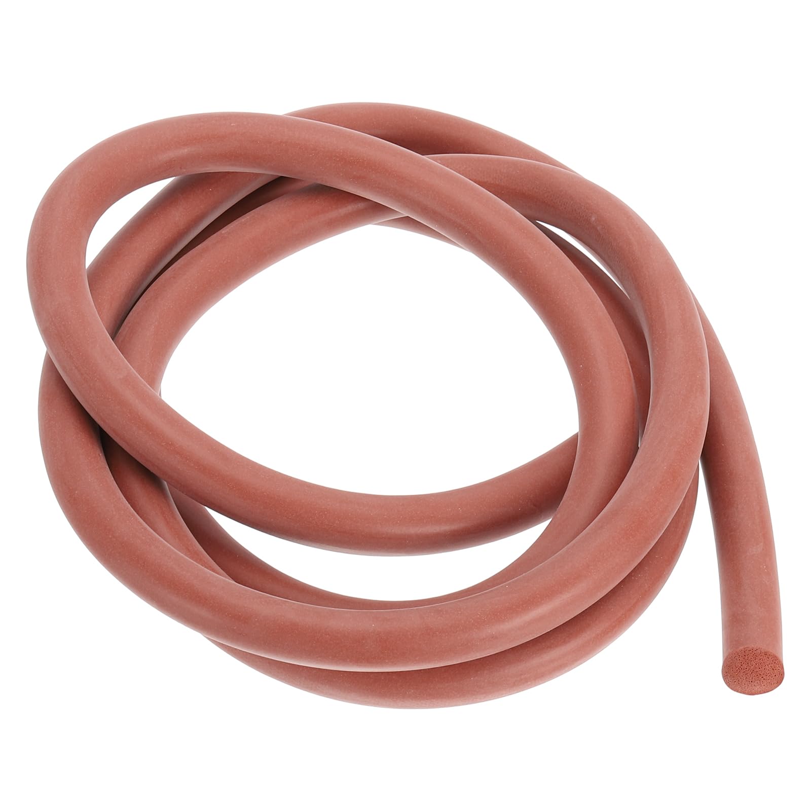 PATIKIL Silicone Foam Seal Strip, 2Meters(6.56Ft) 15mm(0.59") Dia Round High Density Solid Sponge Rubber Weather Stripping Cord for Sealing Gap Blocker Insulation, Red