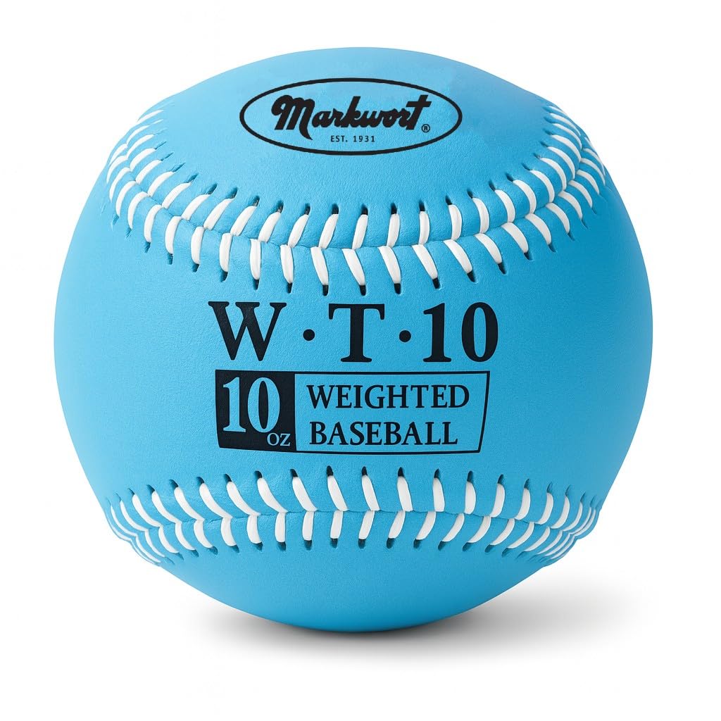 Markwort Weighted 9-Inch Baseballs-Leather Cover (Individually Boxed), Blue