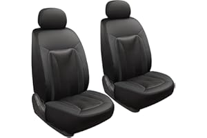 GIANT PANDA Fit Subaru Outback Forester Crosstrek Legacy Impreza Front Car Seat Cover, 3D Air Mesh Breathable Seat Protector, Black（2-Pack