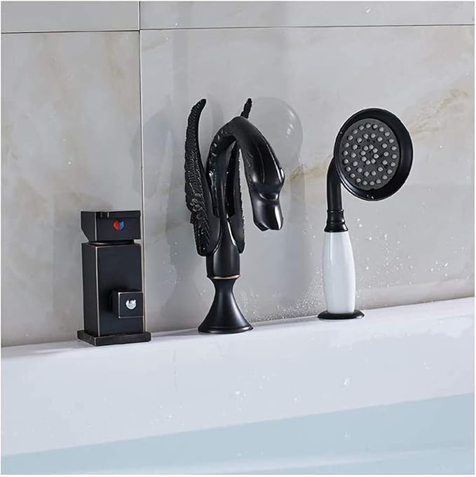 Wzz Grifo de Bañera Orb Swan con Grifos Mezcladores de Ducha de Baño