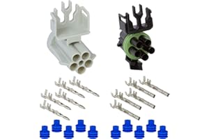 3 Sets of CustomConnectorKits Genuine Delphi (Aptiv) Weather Pack Single Assembly Kits (12 AWG, 5 Way)
