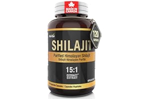 Herba Himalayan Shilajit for Women & Men – 120 Capsules | 20% Fulvic Acid from 15:1 Extract | 1000mg Serving (500mg Each) | U