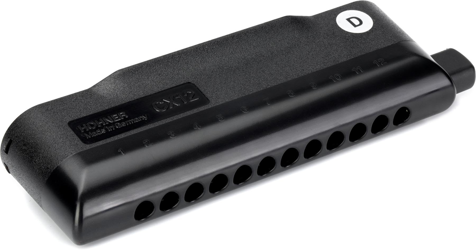 Hohner CX12 D Key Chromatic Harmonica, 7545-D, Black