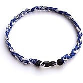 CEBUY 3 Rope Braided Tornado Titanium Sport Baseball Necklace 20"