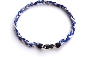 CEBUY 3 Rope Braided Tornado Titanium Sport Baseball Necklace 20"