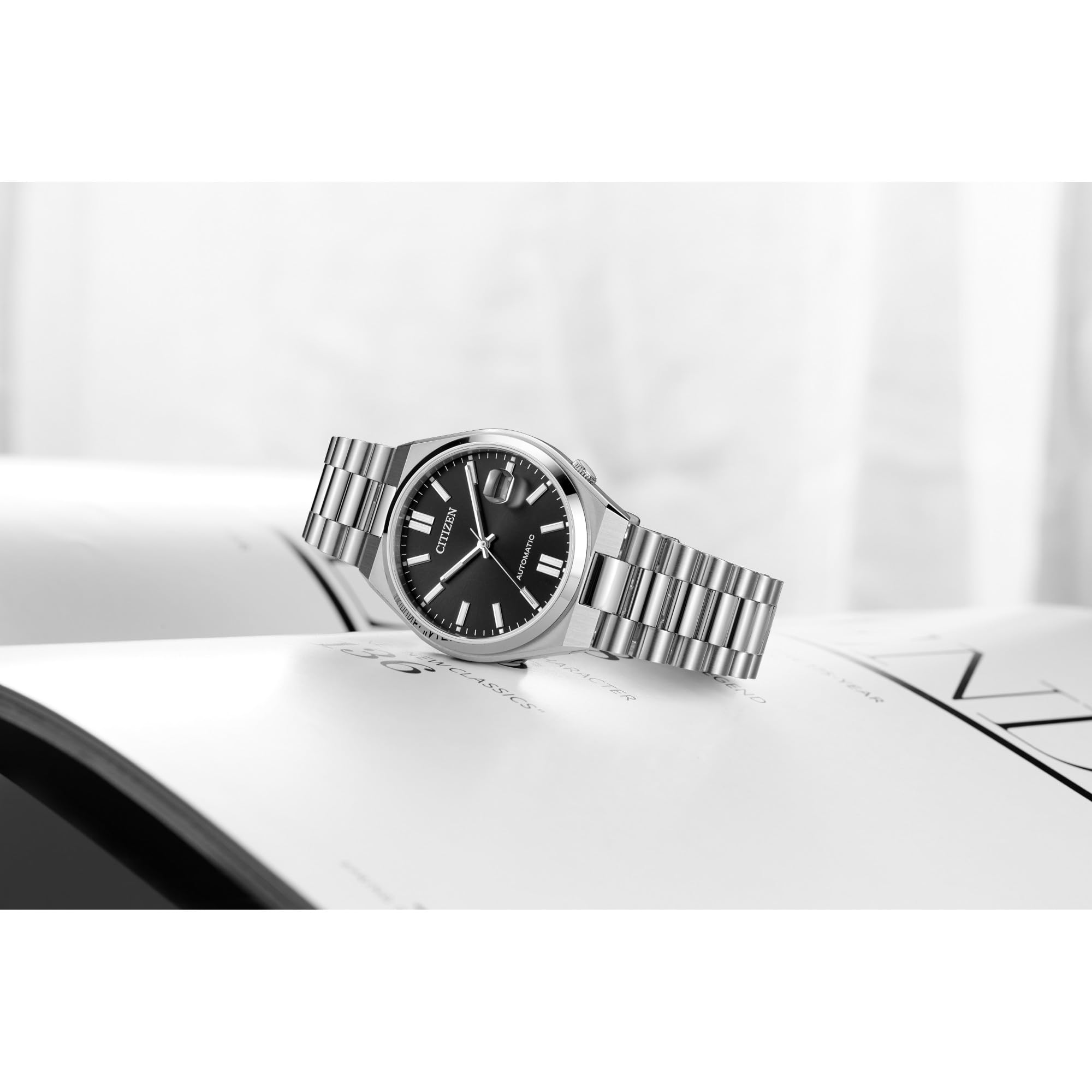 Citizen Men's Automatic Tsuyosa Sport Luxury Watch, Silver-Tone Stainless Steel Bracelet and Case, 3 Hand and Date, 42 Hour Power Reserve