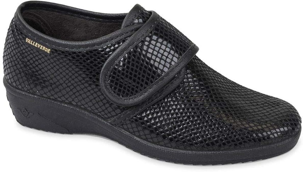 Valleverde 28791 Pianelle Pantofole Donna In Velluto, Tacco Piatto, Vestibilità Normale