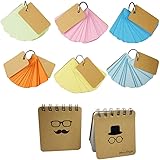 INTVN 単語帳 単語カード インデックスカード メモカード 紙製勉強カード そして ミニノートスパイラルメモ帳 8個