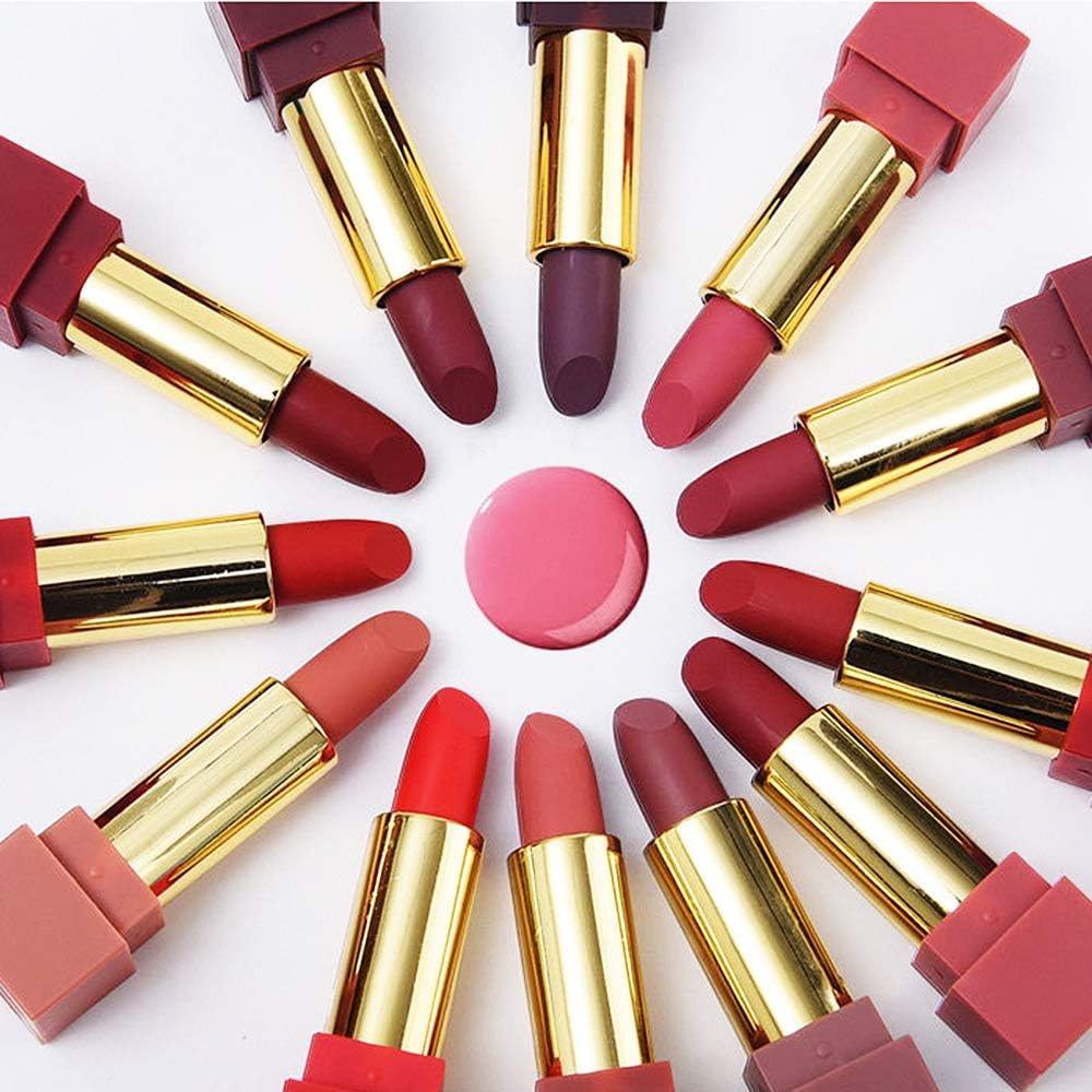 FOXCESD Matte Lipstick Set Waterproof, Long Lasting, Glide Smoothly, Pack of 12