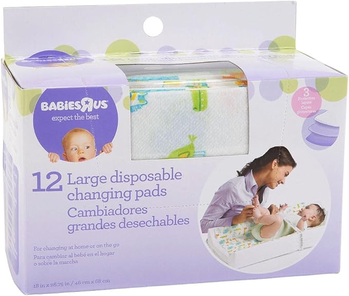 Babie R Us Large Disposable Changing Pads 12 Pack Amazon.ca Baby