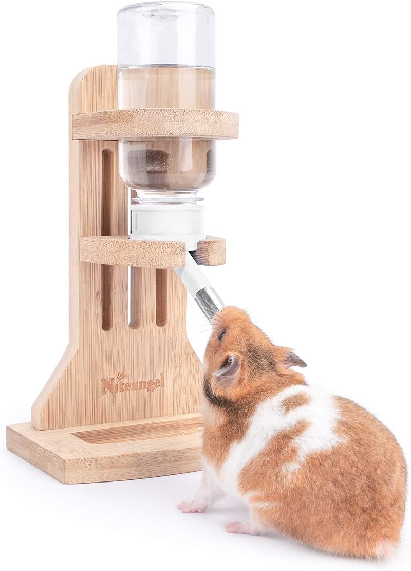 Niteangel Water Bottle with Stand for Small Pets White