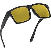TOROE Matte Black TR90 Frame RANGE Polarized Colored Mirror SR+ Sunglasses For Outdoor Performance Sports w PC lenses