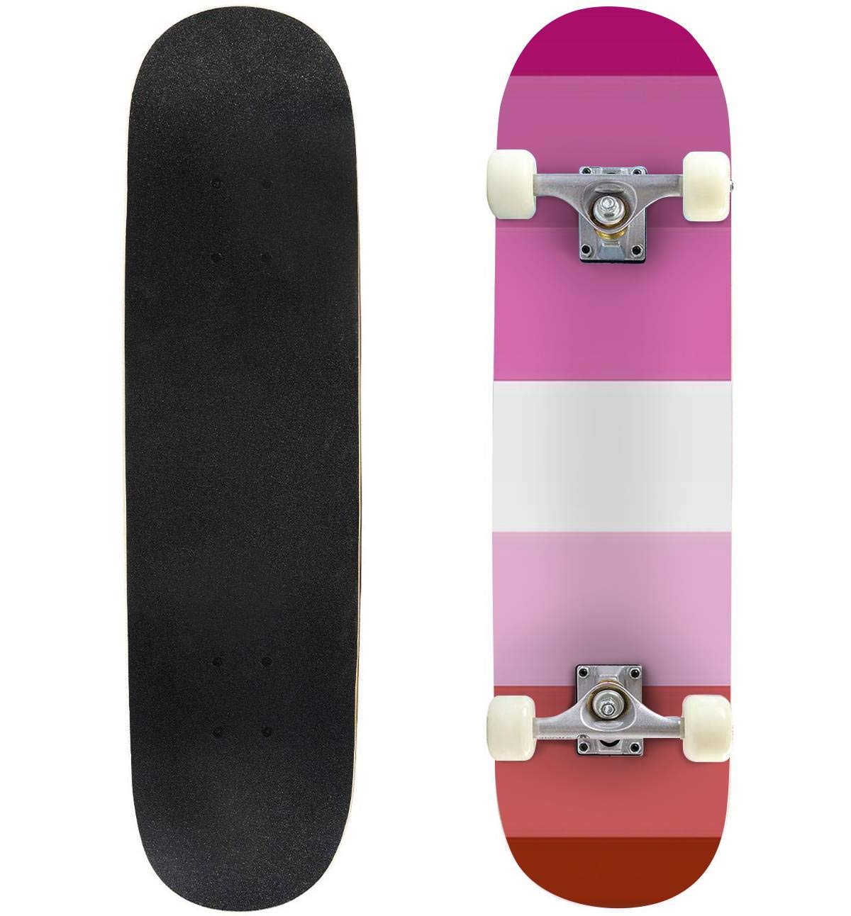 Cuskip You Should Try It Galaxy Skateboard Complete Longboard 8 Layers Maple Decks Double Kick Concave Skate Board, Standard Tricks Skateboards Outdoors, 31"x8"